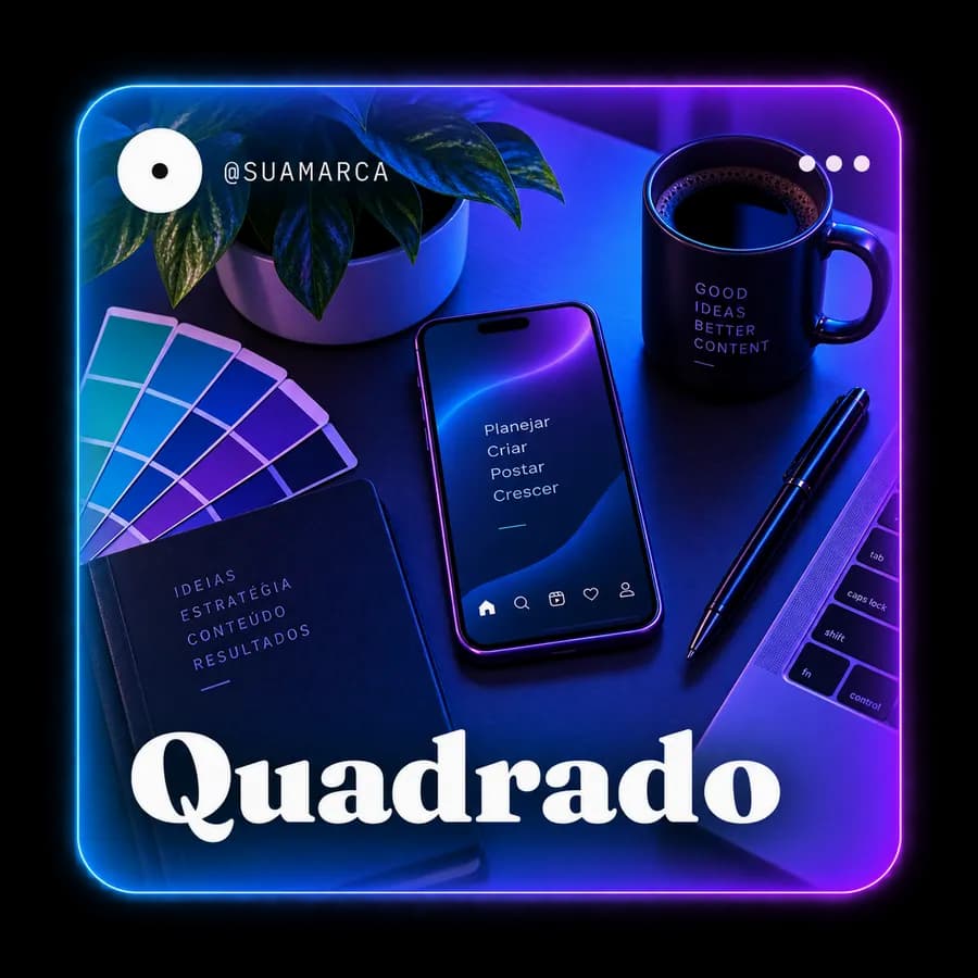 Exemplo de publicação quadrada